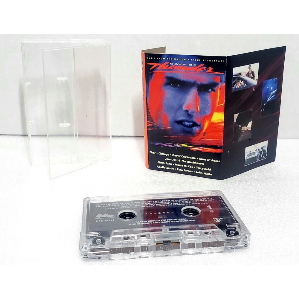 Days of Thunder Soundtrack Cassette 1990 DGC GNR Elton John Tested Vintage